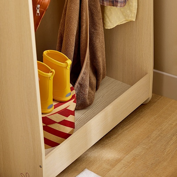 Rootz Kids Tøjstativ - Børnetøjsstativ - Hængestang - Massiv træstang - Skoopbevaring - 71 cm x 110 cm x 40 cm