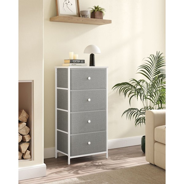 Rootz Opbevaringsskab - Organizer - Spånpladestål - Ikke-vævet stof - Letvægts - Rummelig - Robust - 30 cm x 45 cm x 91,7 cm