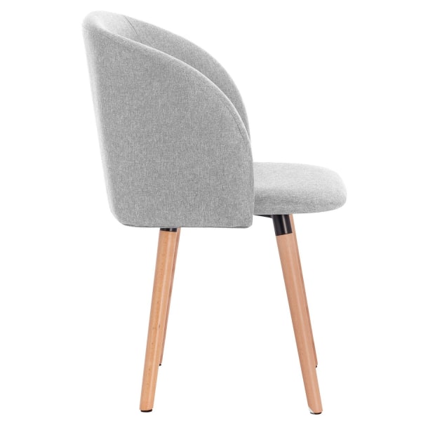 Rootz matstolsset - Sittensemble - Köksstolar - Middagspallar - Komfortstolar - Linnekudde sittplatser - Måltidsbänkar - Ljusgrå - 45x46cm Sitsstorlek