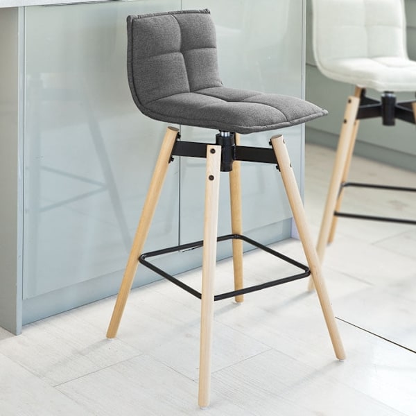 Rootz kääntyvä baarijakkara - korkeussäädettävä jakkara - pehmustettu istuin - Design-jakkara Home Bariin - 98cm x 36cm x 38cm