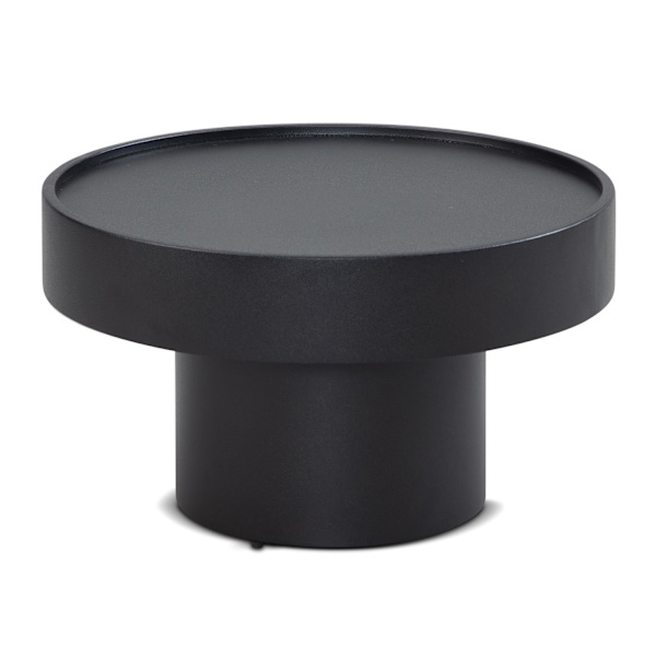 Rootz Modern Design Soffbord - Runt bord - Svampform - Handgjorda - Anti-Slip Nubs - Höjdjusterbara knoppar - Pulverlackerat strykjärn - 60cm x 60cm x