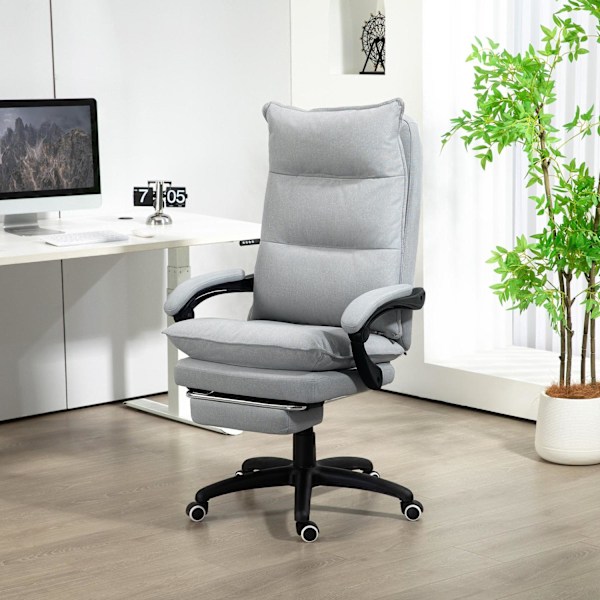 Rootz Massage Office Stol - Skrivebrød - Ergonomisk drejning - Komfort & support - 70 cm x 62 cm x 120-130 cm, grå