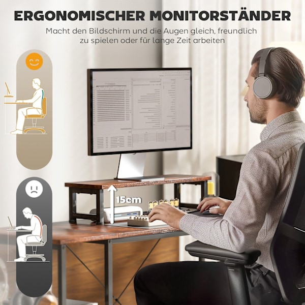 Rootz L -formet skrivebord - alsidig kontorbord - ergonomisk skærmstativ - justerbare hylder - 168 cm x 120 cm x 90 cm