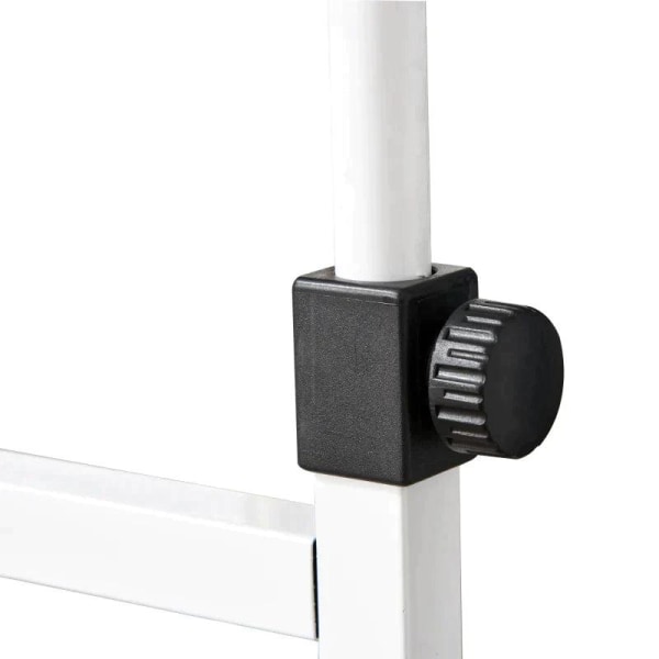Rootz sidobord - Soffbord med hjul - Sängbord för matsal Vardagsrum - Justerbar i höjdled - 2 nedre hyllplan - E1 spånskiva - Metall - Vit - 80 x 40 x