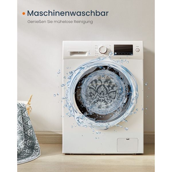 Rootz Boho -tyylinen pyöreä matto - antrasiitinharmaa matto - polyesterihuopa TPR - kevyt - halkaisija 120 cm
