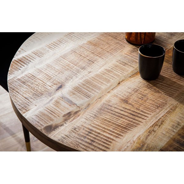 Rootz Round Dining Bord - Moderne spisebord - Træbord - Unikt håndlavet design - 80 cm x 80 cm x 75 cm