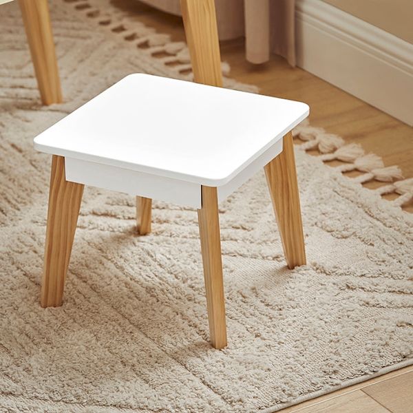 Rootz Kids Aktivitetsbordsæt med 2 skamler - Arbejdsbord - Håndværksbord - Pladsbesparende design - Holdbar MDF- og fyrretrækonstruktion - Inkluderer