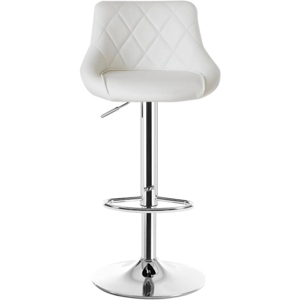 Rootz Barpall - Fuskläder - Metallram - Högdensitetsskum - Justerbar i höjdled - Krombas - Vridbar pall - 84-106cm x 35x38cm