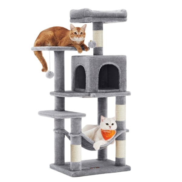 Rootz Multi -Storey Cat Tree - Raaputtaminen Post - Kissan torni - Ihanteellinen pelaamiseen - 45 x 35 x 112 cm