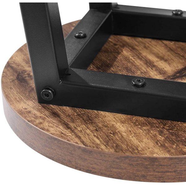 Rootz Industrial Bar Pall - Bänkpall - Metall- och träpall - Robust, hållbar, mångsidig - Anti-halk - 71cm x 30cm