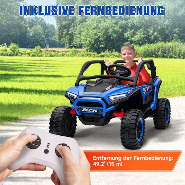 Rootzin lasten sähköinen UTV -auto - Kid's Ride -On Auto - Kaukosäädin maastoauto - 1 tunnin ajomatka - 117 cm x 72 cm x 67cm