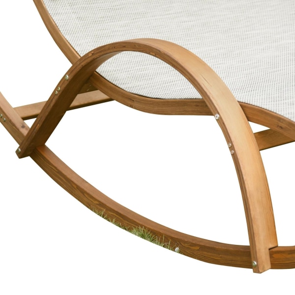 Rootz Gyngestol - Relax stol - Taglærk - Lærketræ - Grå/Hvid - 1