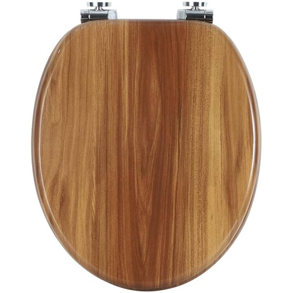 Rootz Soft-Close toiletsæde - Antibakteriel - Vandafvisende - Universal O-formet - 37,8 cm x 43,8 cm - MDF - Zinklegering - Rustfrit stål