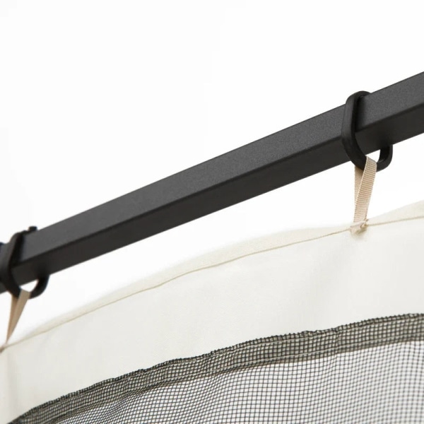 Rootz Erstatningspavillonet - Meshgardin - Havepavillonfluenet - Gardin med lynlåse - Polyester - Sort - 352cm x 207cm