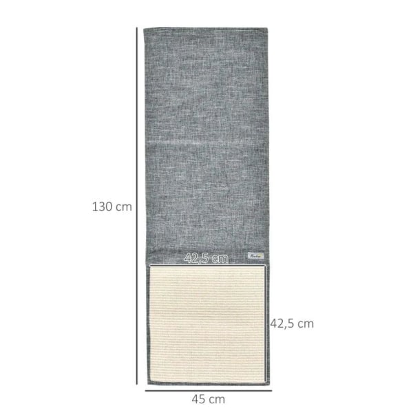 Rootz Scratch Mat - Repskydd Soffa Sisal Scratch Matta For Cat - Fåtölj Soffa - Cat Scratch Matt - Grå - 130 x 45 x 0,3 cm