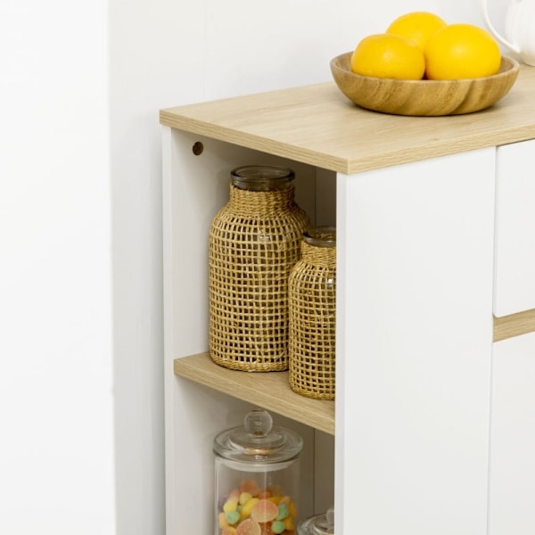Rootz skænk - Buffetskab - Opbevaringsenhed - Rigelig opbevaring - Justerbar hylde - Nem at rengøre - 110L x 29,5W x 82H cm - Spånplade