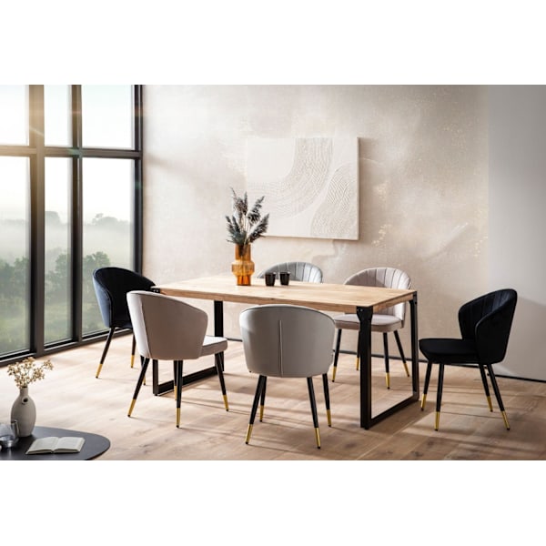 Rootz Massive spisebord - Industriel stil - Træ spisebord - Håndlavet - Sæder 6 - 140 cm x 80 cm x 76 cm