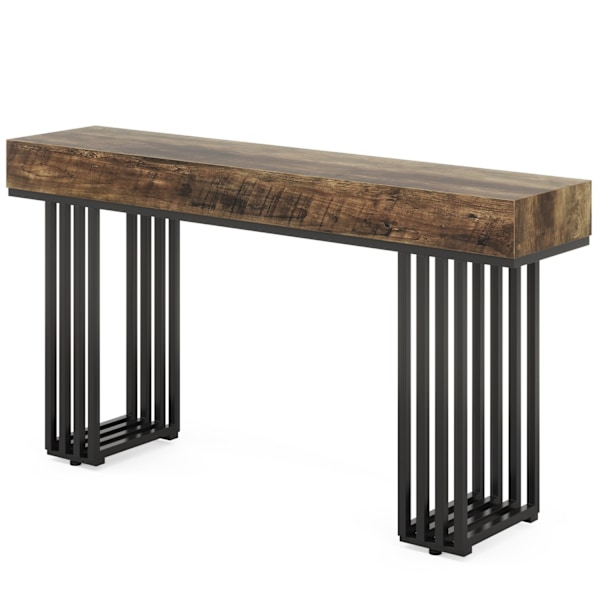 Rootz 55 tommer konsolbord - Sofabord - Gangbord - Konstrueret træ og metal - 140 cm B x 30 cm D x 83 cm H