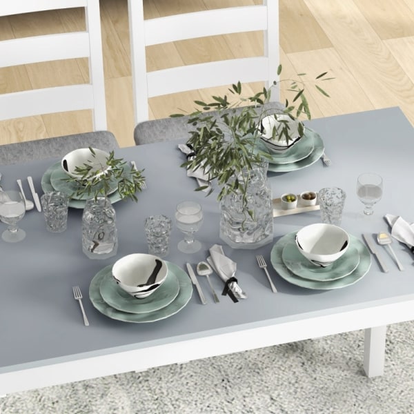 Rootz 4-osainen ruokapöytäsetti - Ruokasalin kalusteet - Tilaa säästävä ruokailuryhmä - Mukavat istuimet - Helppo huoltaa - 108cm x 65cm x 75cm Pöytä