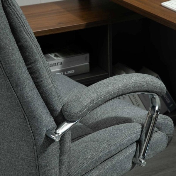 Rootz Kontorstol - Kontorstol med vippefunktion - Ergonomisk stol - Skrivebordsstol - Drejestol med ryglæn - Højdejusterbar - Grå - 65 x 78 x 110-120