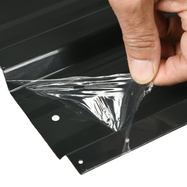 Rootz Sæt med 12 galvaniserede stålpaneler - Vejrbestandige ark - Metalbeklædning - Holdbar beskyttelse - 129L x 45W cm