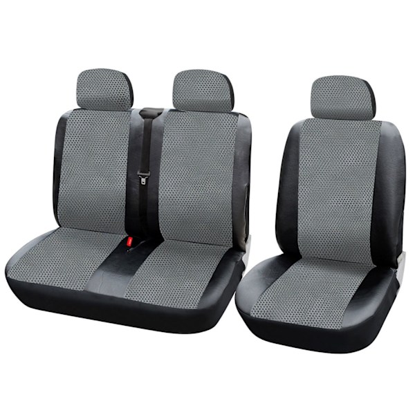 Rootz 1+2 sätesöverdrag för biltransportörer - Polyester - Dubbel sits dragkedja - Lättskött - Universella mått - Extra tjock rygglaminering