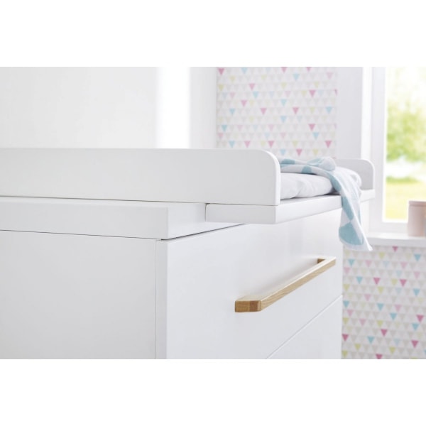 Rootz Riva Cot Bed Set - Nursery Furniture - Baby Changing Station - Convertible Design - 149 cm x 78 cm x 88 cm - 2 -delt sæt