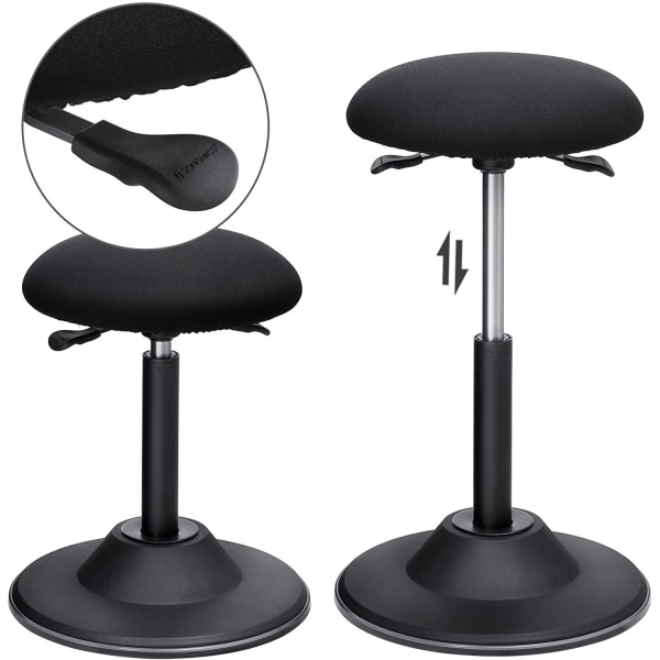 Rootz skammel - Bordskammel - Højdejusterbar - Ergonomisk - Roterbar - Anti-Slip - Sort