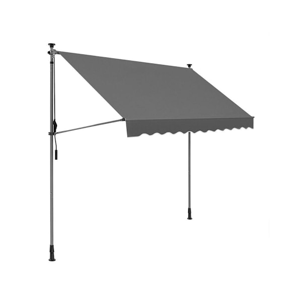 Rootz Clamp Markis - Markis - Höjdjusterbar markis - Lättmonterad markis - Slitstark markis - Med vev - 300 x 130 cm