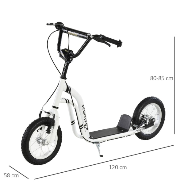 Rootz Scooter Kids - Vit - Stål, Aluminium, Gummi - 47,24 cm x 22,83 cm x 33,46 cm