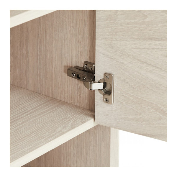 Rootz Highboard - Förvaringsskåp - Skänk - Massiv ek och faner - Tyst Soft-Close - Gott om förvaring - Tidlös design - 40cm x 100cm x 130cm