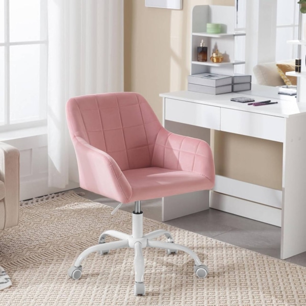 Rootz Kontorstol - Ergonomisk skrivebordsstol - Drejestol - Højdensitetsskum - Fløjl - Højdejusterbar - 58 cm x (77-85 cm) x 60,5 cm