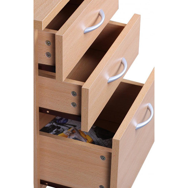 Rootz kontti 40 x 60 x 45 cm alakaappi pyörillä pyökki - vaunu laatikoilla - rullakaappitoimisto - Kosmetiikkavaunu Meikkivaunu - Säiliö pöydän alla
