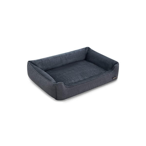 Rootz Plys Hundeseng - Husdyrseng - Hyggelig seng - Imiteret linned - Anti-Slip stof - 120 cm x 90 cm x 30 cm