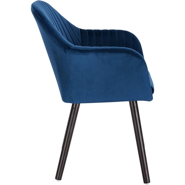 Rootz sæt med 6 spisestuestole - Fløjlspolstret - Køkkenstole - Ergonomisk støtte - Nem montering - Holdbar konstruktion - 81 cm x 40 cm x 40 cm