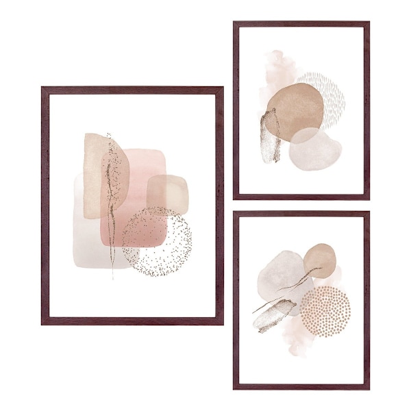 Rootz Aspen Frame Set - Frame Set - Seinakehykset - Kodin sisustus - Tummanruskea - 30x21x1.5cm - 40x30x1.5cm