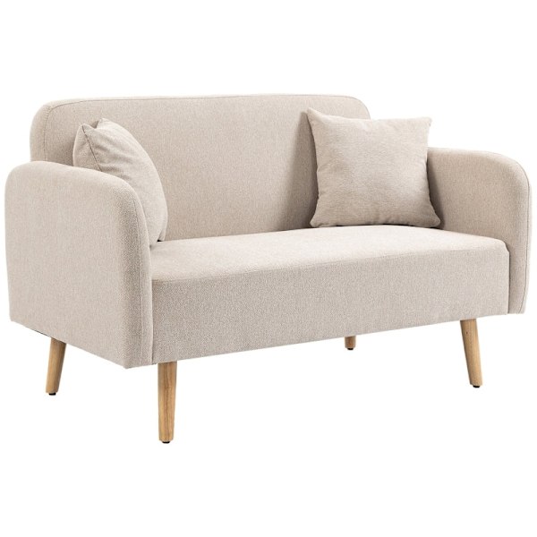 Rootz 2 istuttava sohva - Istuin - Sohva - Helppo puhdistaa - 130cm x 70cm x 80cm, Cream Velvet, Kumipuujalat