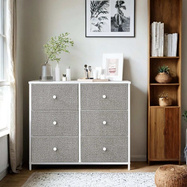 Rootz Chest of skuffe Closet - Fabric Dresser - Storage Cabinet - Letvægt - 30 x 80 x 71 cm