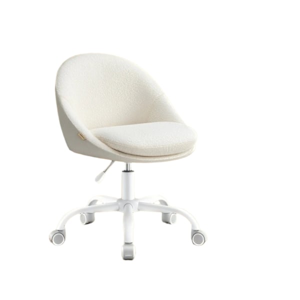 Rootz Home Office Chair - Make -Up Chair - Desk Chair - Ergonomic Support - 60x60x (80-90) CM - Fleece & Steel Frame