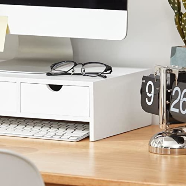 Rootz Monitor Stand Computer Screen Monitor Stand -Monitor Riser Desk Organizer med 3 skuffer
