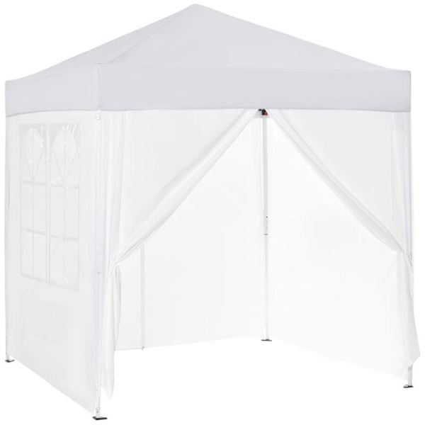 Rootz Pop Up Pavillon - Kokoontaittuva paviljonki - 4 sivuseinää, jossa ikkuna-ovi vetoketjulla - Marquee Garden Teltta - Kantolaukku - Metalli - Oxfo