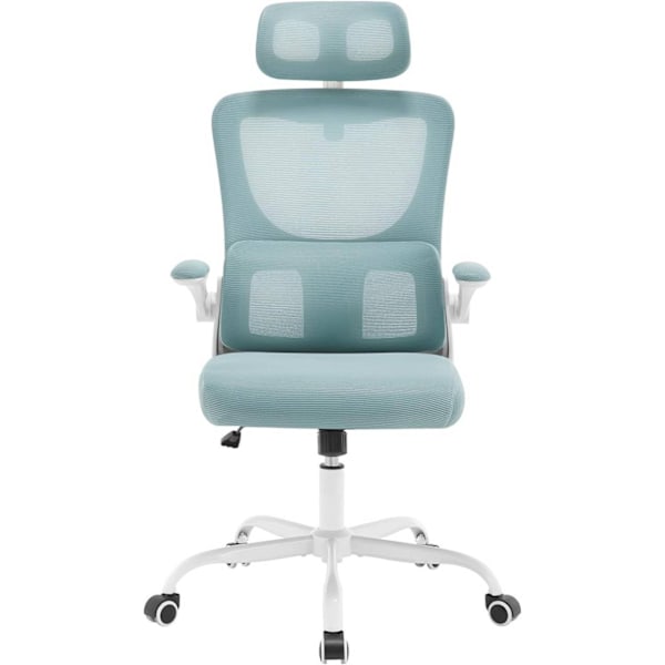 Rootz Ergonomic Office Chair - Mesh Skrivbordsstol - Svankstöd - Gungfunktion - Justerbart nackstöd - 62cm x (116-123,5)cm x 69,5cm