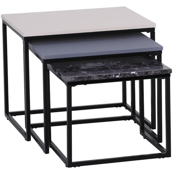 Rootz Soffbord - Set med 3 - Sidobord - Soffbord - Metall - MDF - Olika dimensioner