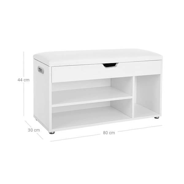 Rootz Skobænk - Entremøbler - Skoopbevaring - Skoopbevaring - Forenkle dit liv - Opmuntrer til orden - Upåfaldende opbevaringsplads - 80 cm x 44 cm x