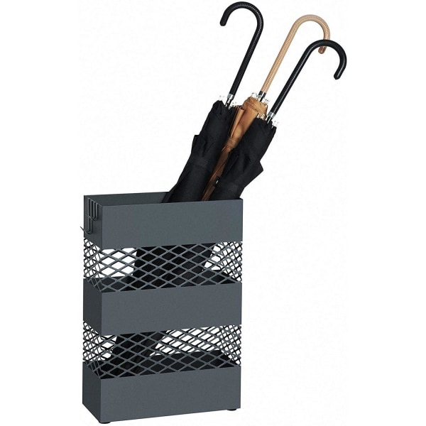Rootz paraplyställ - Vattenuppsamlare - Paraplyhållare - 28 x 12 x 41 cm - Metall - Antracit