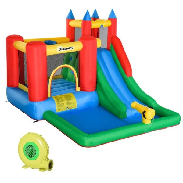 Rootz Bouncy Castle - Hoppslott med fläkt - Slide Water - Slide