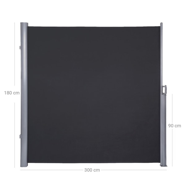 Rootz Sidefortelt - Altaner - Terrasser - Robust - Rustfast - Vandafvisende - Rivefast - Polyester - Vandtæt Pu - Beige - 180 x 350 cm