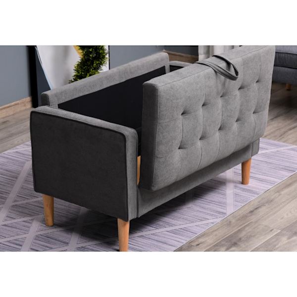 Rootz Sofa - 2-personers - Dobbelt sovesofa - Grå - 111 x 62 x 78 cm