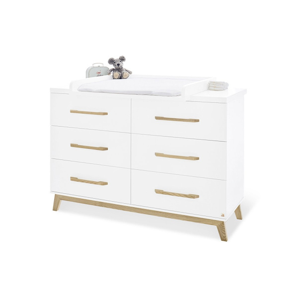 Rootz Riva Cot Bed Set - Nursery Furniture - Baby Changing Station - Convertible Design - 149 cm x 78 cm x 88 cm - 2 -delt sæt