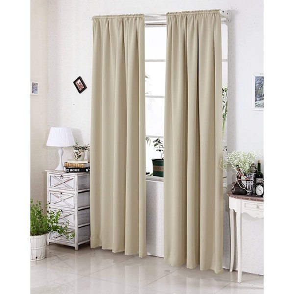 Rootz Premium mørklægningsgardiner - Lysblokerende gardiner - Privatlivsgardiner - 100 % polyester - Termisk isoleret - Energieffektiv - Støjreduceren